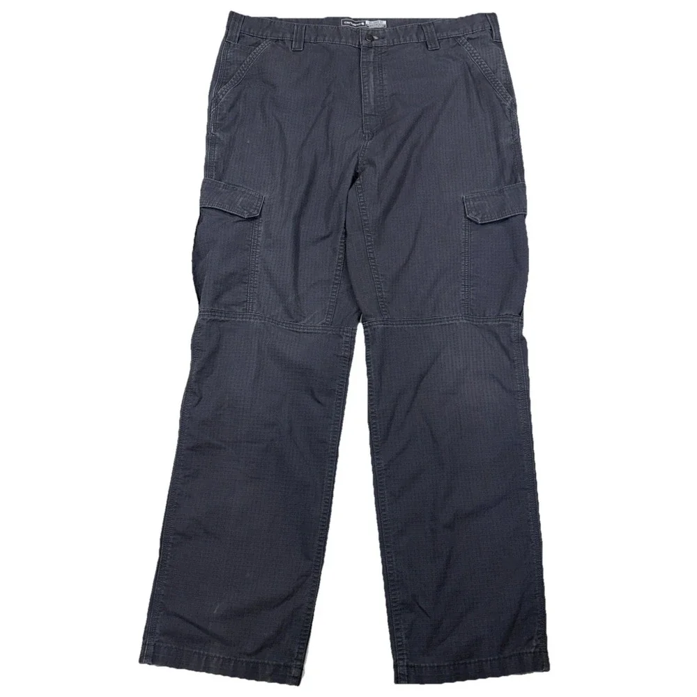 Carhartt Pants Mens‎ Size 40x34 Gray Force Cargo Relaxed Fit Ripstop BN4200-M